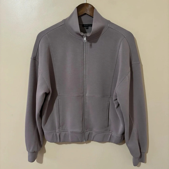 Dynamite| Taupe Scuba Bomber Zip-Up Jacket Size M - Picture 1 of 6